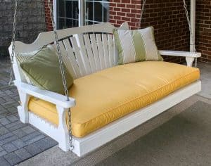 white-porch-swing-set-garden-outdoor
