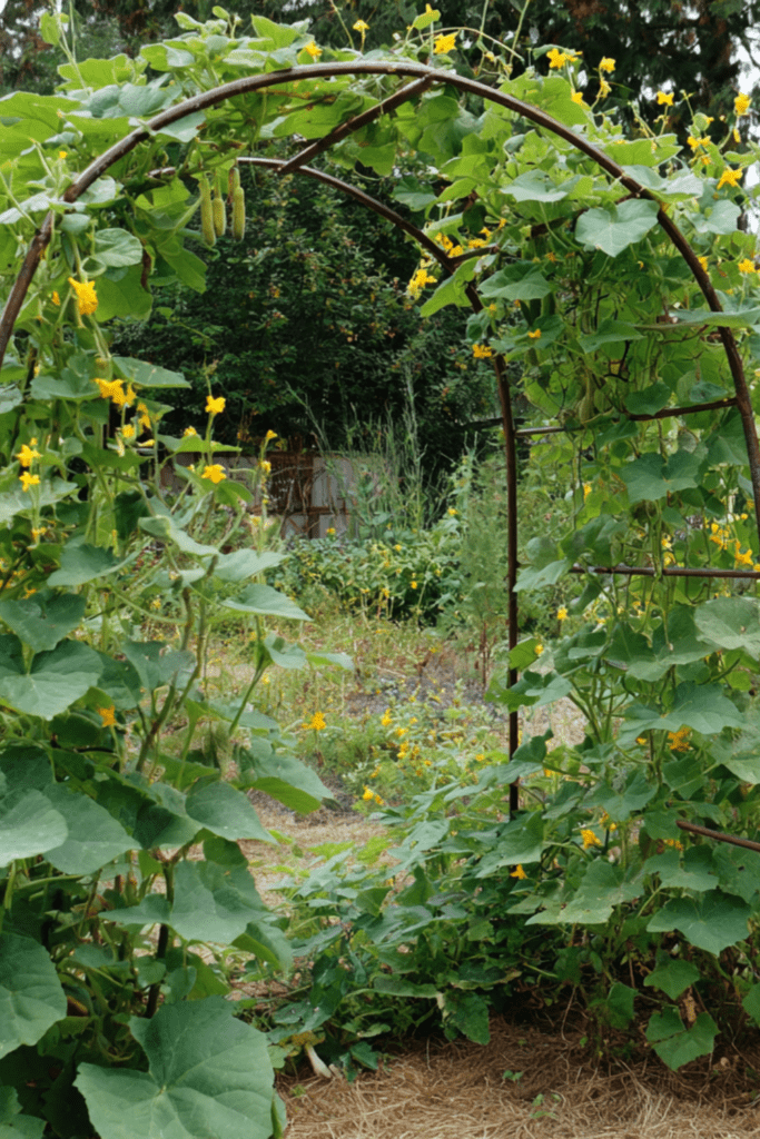 National Pickling Cucumber on a Trellis