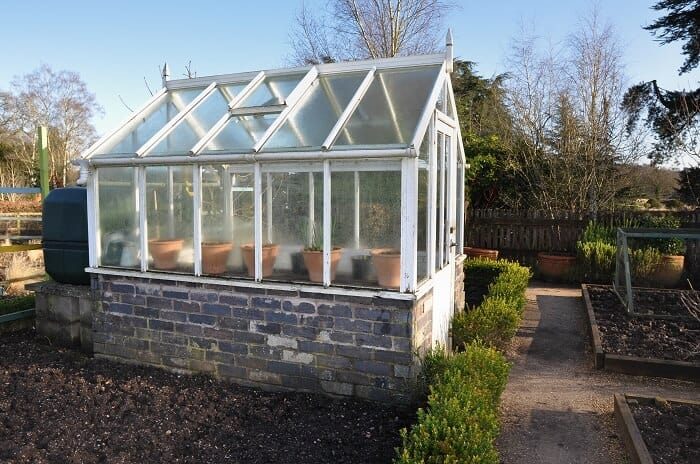english greenhouse waiting for warm weather