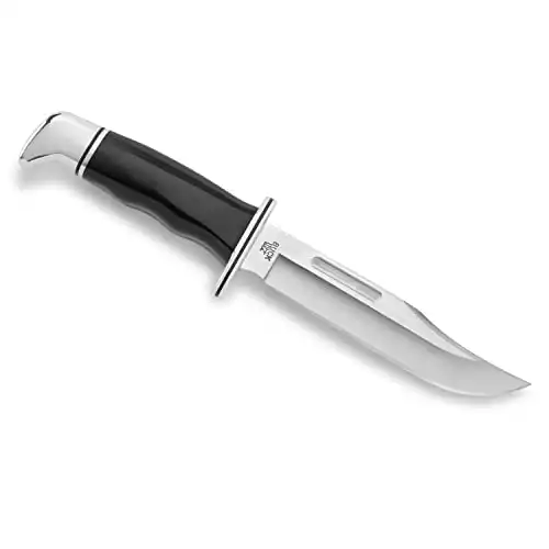 Buck Knives 119 Special Fixed Blade Hunting Knife, 6" 420HC Blade, Black Phenolic Handle with Leather Sheath