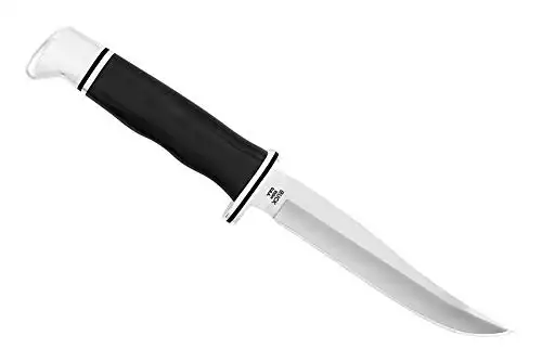 Buck Knives 105 Pathfinder Fixed Blade Hunting Knife, 5" 420HC Stainless Steel Blade, Black Phenolic Handle