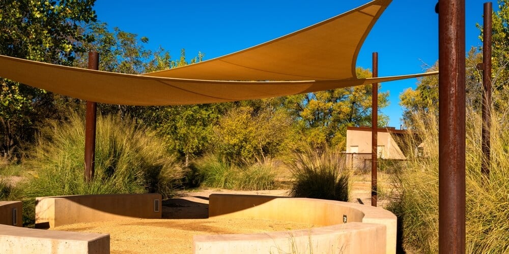 A sun shade canopy for offering protection in the hot summer weather.