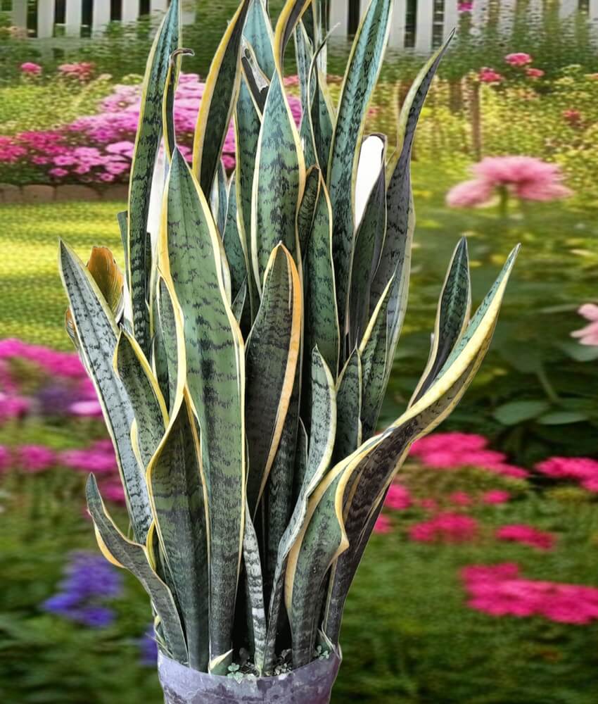 The lidah mertua plant, or Sansevieria, is thriving both indoors and outdoors.