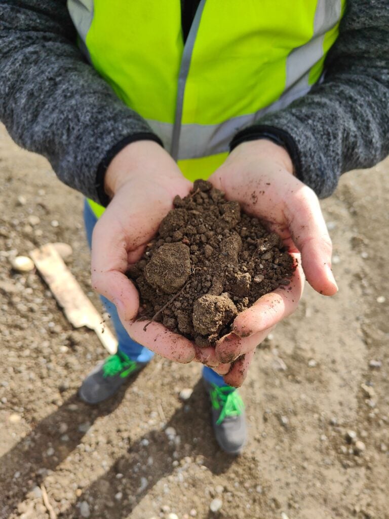 Soil sampling is the process of taking a representative portion of soil for laboratory testing. This sample is used to determine the soil's composition, fertility, and structure.